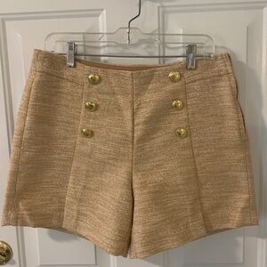 Lilly Pulitzer Tan/Gold Marshalla Shorts Size 8 NWOT